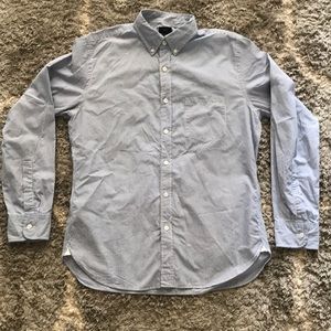 J Crew Blue and White Button Down Shirt